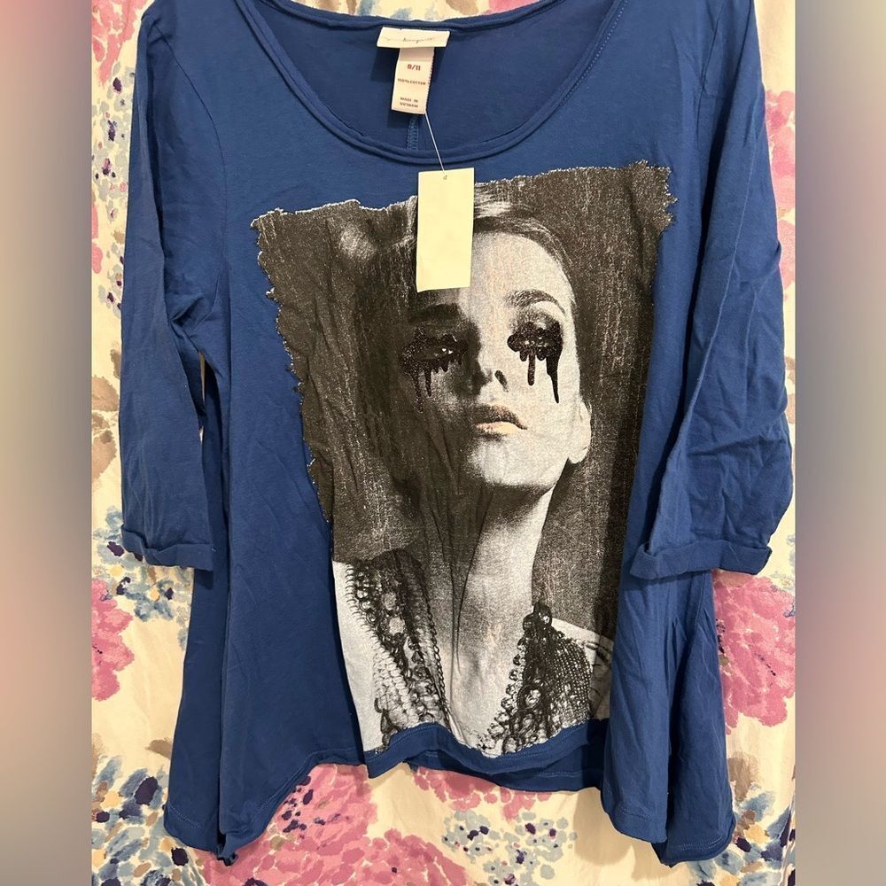 Brand New Loop 18 Blue Graphic Long-Sleeve Shirt - Size 9/11